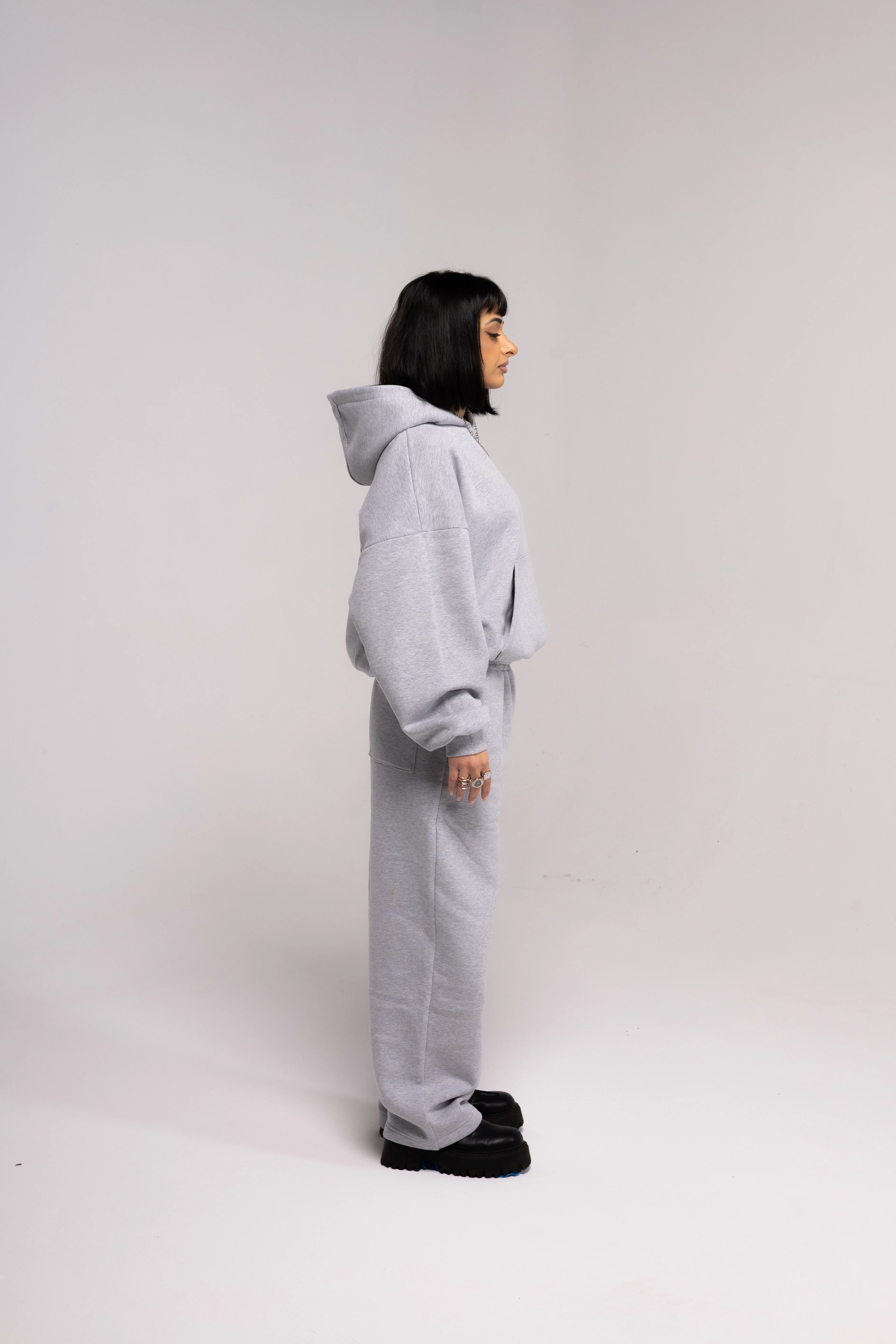 Gray Basic Baggy Hoodie - Image 4