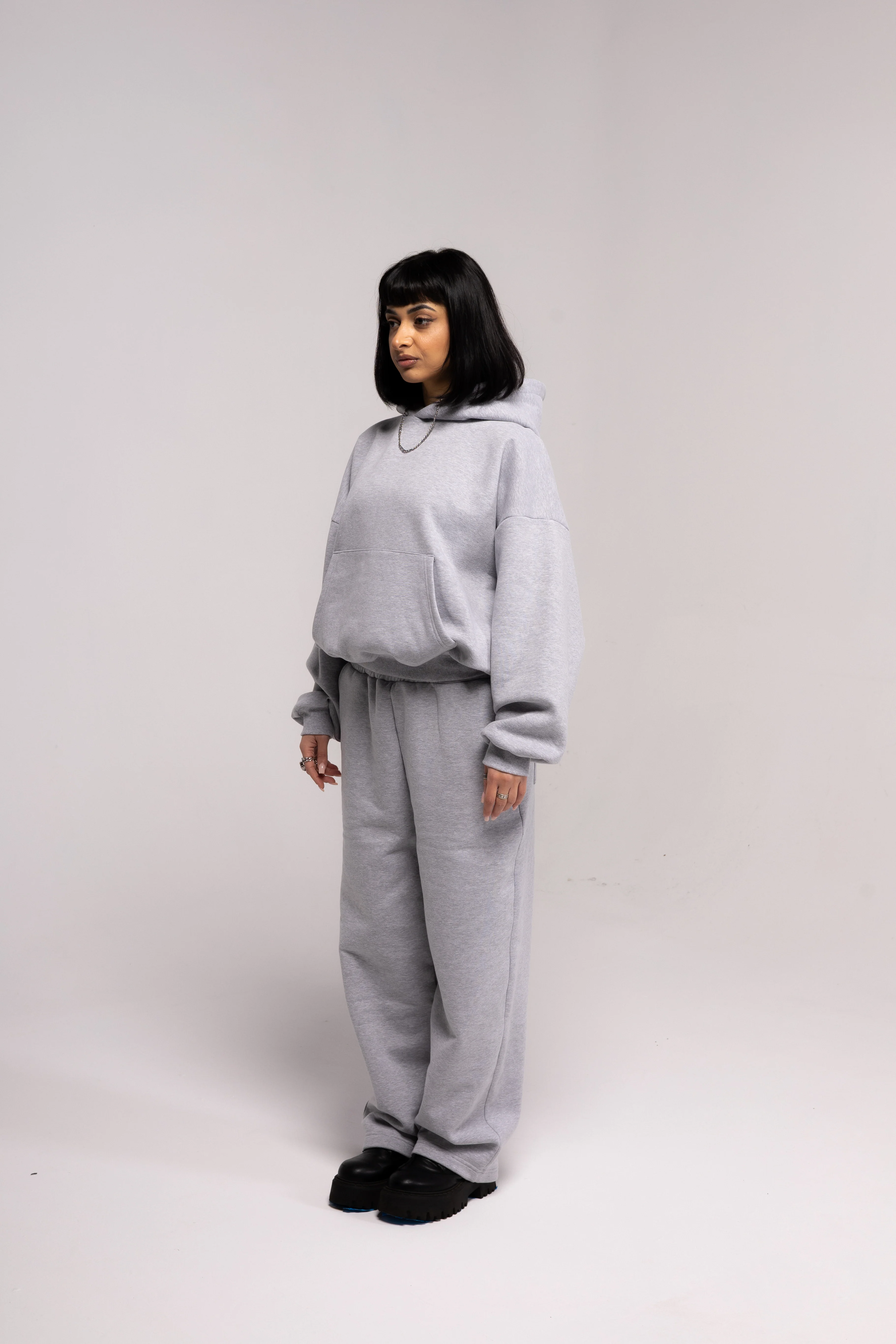 Gray Basic Baggy Sweatpants - Image 3