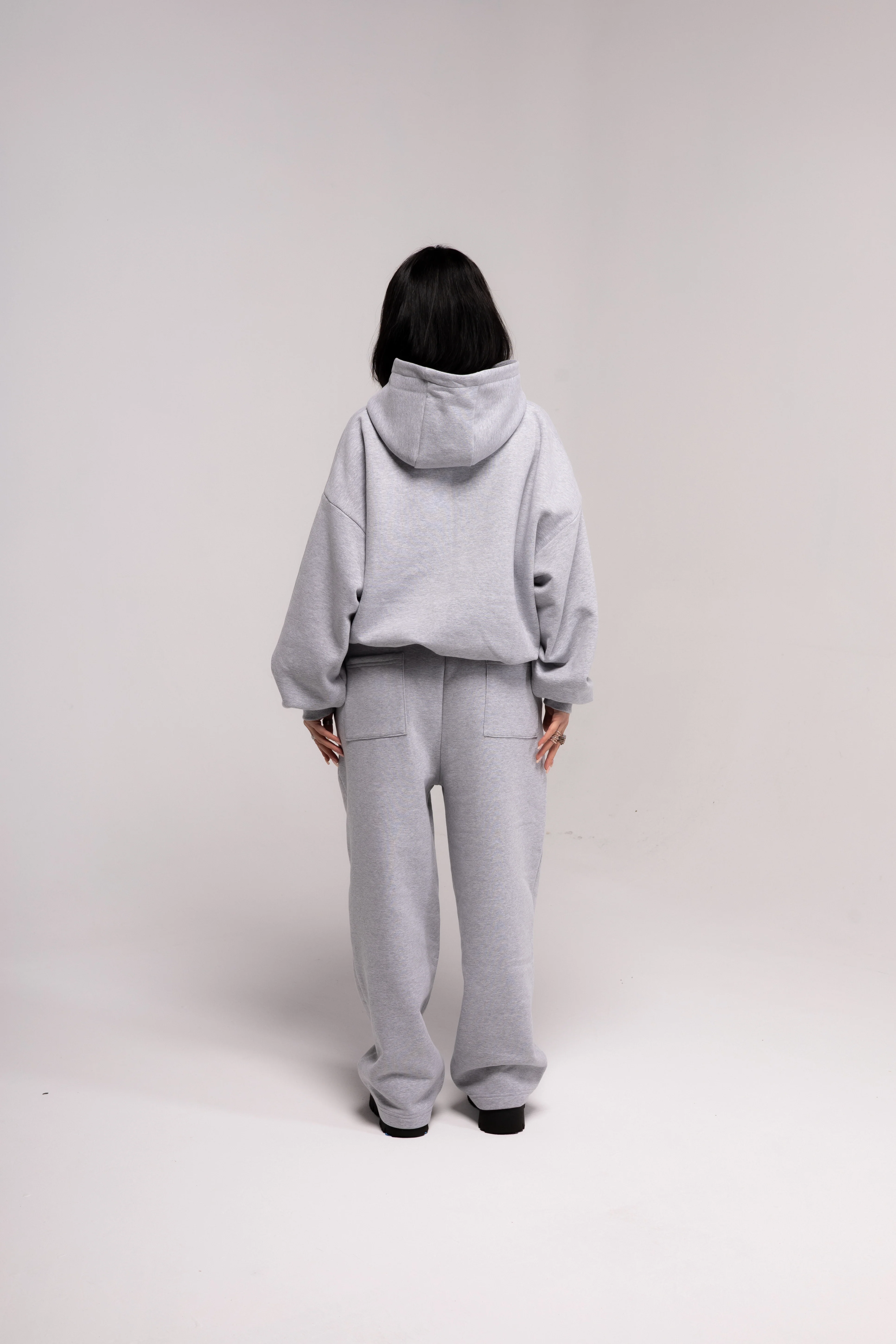 Gray Basic Baggy Sweatpants - Image 6