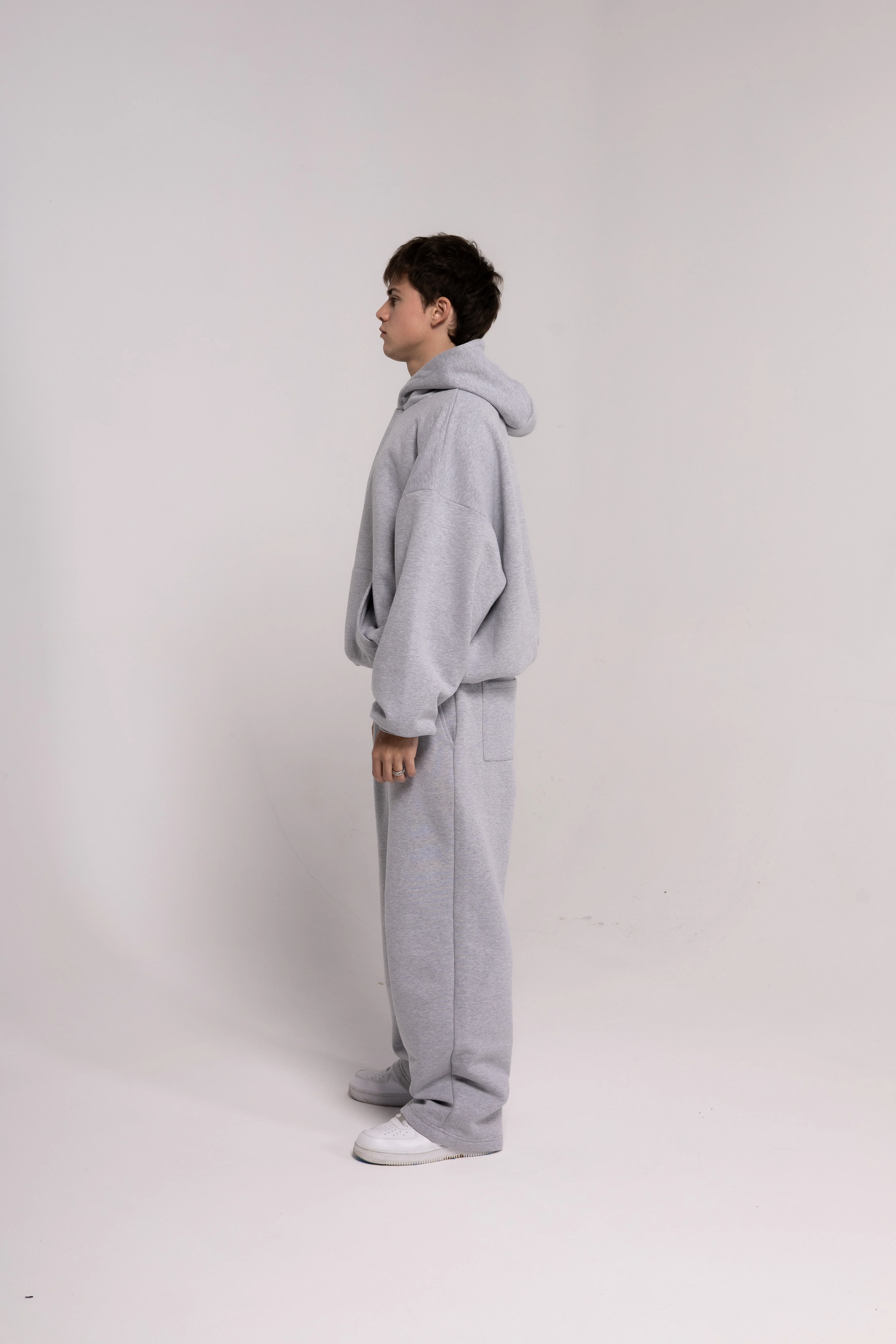 Gray Basic Baggy Sweatpants - Image 8
