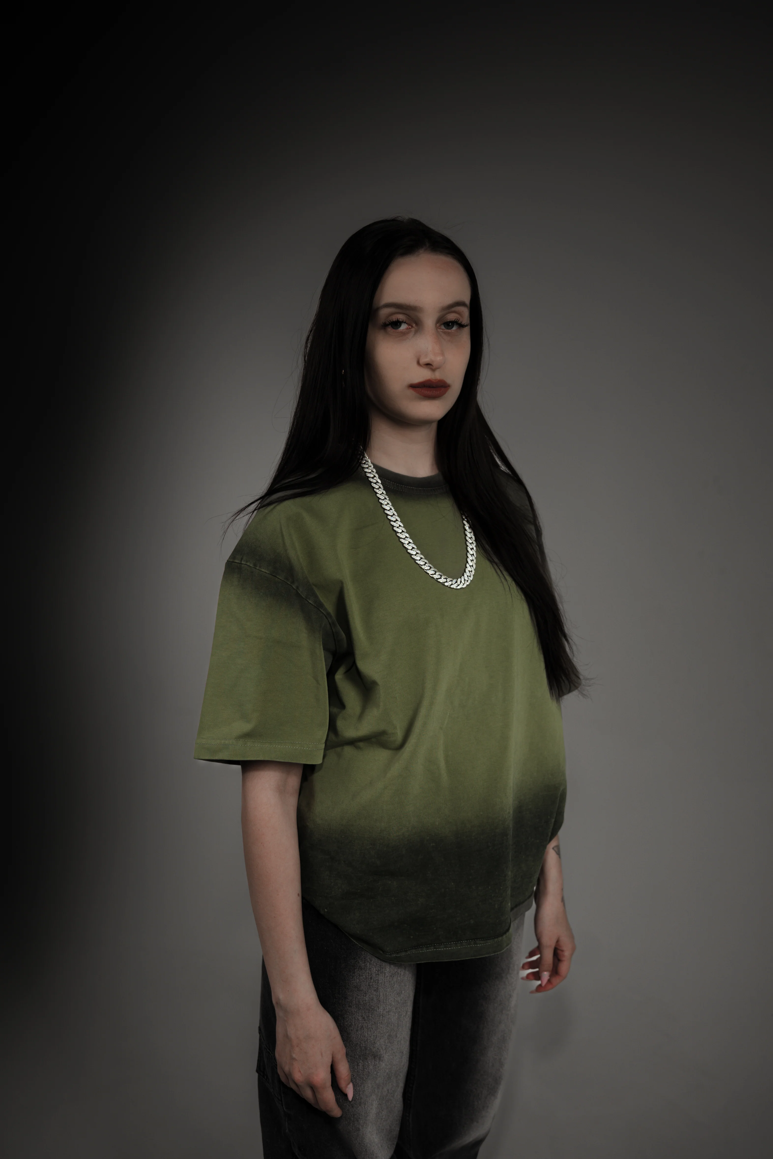 Washed Series Olive Green T-shirt - Image 5